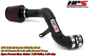 2009-2014 Honda Fit HPS Cold Air Intake Kit Wrinkle Black