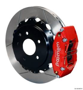 2009+ Nissan 370Z Wilwood Dynapro Rear Brake Kit (Red/Slotted)