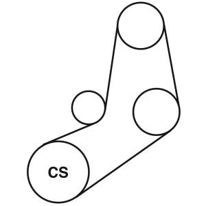 2001-2003 Acura CL/TL Gates Automotive V-Ribbed Belt, Alt. & A.C.