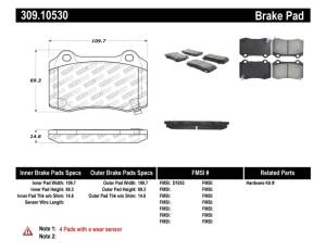 StopTech - Sprt Brk Pad W/Hdwr 309.10530 - Image 1