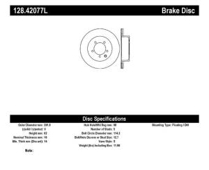 StopTech - Cross Drilled Rotor 128.42077L - Image 1
