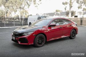 Seibon - Seibon 2016-2017 Honda Civic Coupe/Sedan/Hatchback MR-Style Carbon Fiber Hood HD16HDCV-MR - Image 17