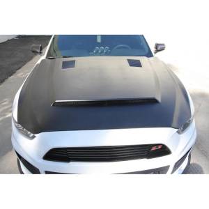 Anderson Composites - Anderson Composites 2015-2017 Ford Mustang Super Snake Style Hood Fiberglass AC-HD15FDMU-SN-GF - Image 5