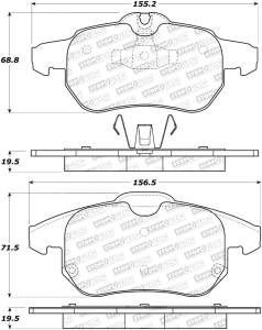 BRAKE PADS w/HRDWR 308.09722