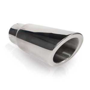 Stainless Works Double Wall Slash Cut Exhaust Tip - 3 1/2in Body 2 1/2in ID 793250
