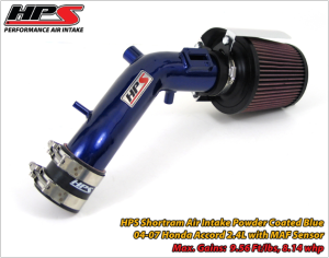 2003-2007 Honda Accord 2.4L (w/MAF Sensor) HPS Shortram Air Intake (Blue)