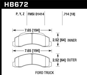 Hawk Performance - Hawk 10-14 Ford F-150 Front Super Duty Brake Pads HB672P.714 - Image 7