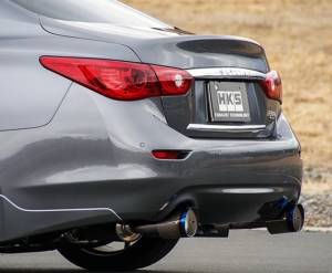HKS - HKS Infiniti Q50 Hybrid VQ37 Dual Hi-Power Titanium Tip Catback Exhaust 32009-KN001 - Image 1