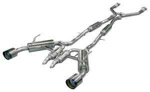 HKS - HKS Infiniti Q50 Hybrid VQ37 Dual Hi-Power Titanium Tip Catback Exhaust 32009-KN001 - Image 2