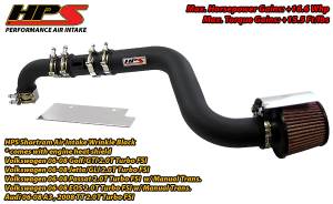 2006-2008 Volkswagen Golf GTI 2.0T FSI HPS Shortram Air Intake (Wrinkle Black)
