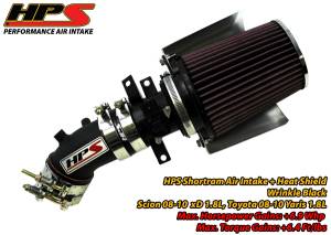 2008-2010 Scion xD HPS Shortram Air Intake (Wrinkle Black)