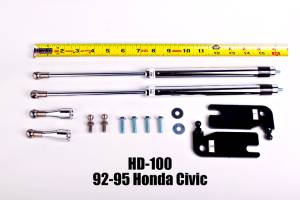 1992-1995 Honda Civic NRG Innovations Hood Dampers - Polished