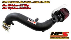 2007-2010 Scion tC HPS Shortram Air Intake - Wrinkle Black