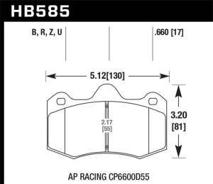 Hawk Performance - Hawk 12-14 McLaren MP4-12C HPS 5.0 Front Brake Pads HB585B.660 - Image 2