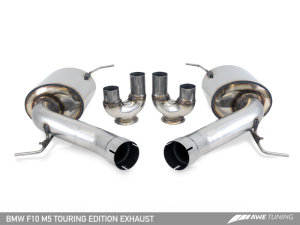 AWE Tuning BMW F10 M5 Touring Edition Axle-Back Exhaust Chrome Silver Tips 3015-42062