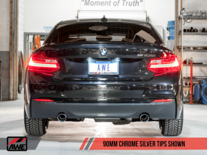 AWE Tuning - AWE Tuning BMW F22 M235i / M240i Touring Edition Axle-Back Exhaust - Chrome Silver Tips (102mm) 3010-32030 - Image 5