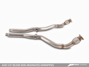 AWE Tuning - AWE Tuning Audi 8R Q5 3.2L Non-Resonated Exhaust System (Downpipe-Back) - Diamond Black Tips 3020-33022 - Image 2