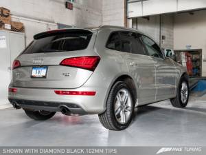AWE Tuning - AWE Tuning Audi 8R Q5 3.2L Non-Resonated Exhaust System (Downpipe-Back) - Diamond Black Tips 3020-33022 - Image 3