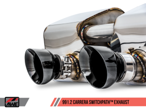 AWE Tuning - AWE Tuning Porsche 911 (991.2) Carrera / S SwitchPath Exhaust for PSE Cars - Diamond Black Tips 3025-33018 - Image 4