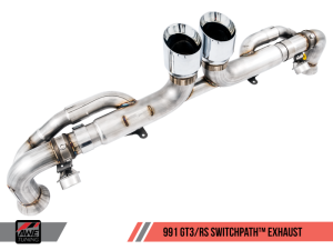 AWE Tuning Porsche 991 GT3 / RS SwitchPath Exhaust - Chrome Silver Tips 3025-32016