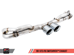 AWE Tuning - AWE Tuning Porsche 991 GT3 / RS SwitchPath Exhaust - Chrome Silver Tips 3025-32016 - Image 2