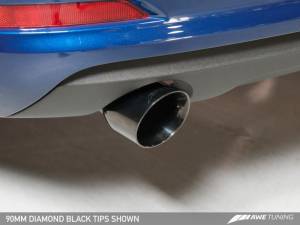 AWE Tuning - AWE Tuning Audi 8V A3 Touring Edition Exhaust - Dual Outlet Diamond Black 90 mm Tips 3015-32058 - Image 3