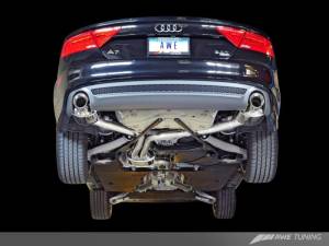 AWE Tuning - AWE Tuning Audi C7 A7 3.0T Touring Edition Exhaust - Dual Outlet Chrome Silver Tips 3015-32070 - Image 2
