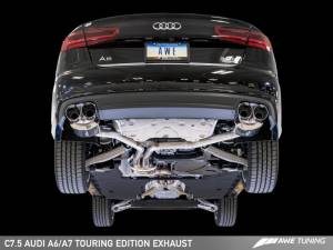 AWE Tuning - AWE Tuning Audi C7.5 A6 3.0T Touring Edition Exhaust - Quad Outlet Chrome Silver Tips 3015-42072 - Image 3