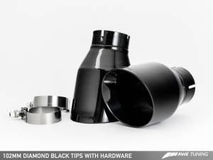 AWE Tuning - AWE Tuning Audi C7.5 A6 3.0T Touring Edition Exhaust - Quad Outlet Diamond Black Tips 3015-43076 - Image 4