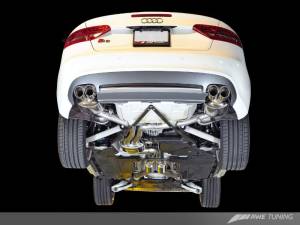 AWE Tuning - AWE Tuning B8 / B8.5 S5 Cabrio Touring Edition Exhaust - Resonated - Diamond Black Tips 3415-43012 - Image 4