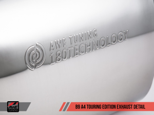 AWE Tuning - AWE Tuning Audi B9 A4 Touring Edition Exhaust Dual Outlet - Diamond Black Tips (Includes DP) 3015-33078 - Image 4
