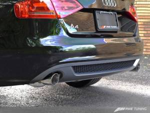 AWE Tuning - AWE Tuning Audi B8 A4 3.2L Touring Edition Exhaust - Dual 88.9mm (3.5in) Diamond Black Tips 3015-33020 - Image 2