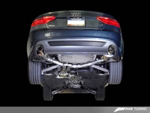 AWE Tuning - AWE Tuning Audi B8 A5 3.2L Touring Edition Exhaust System - Dual 3.5in Polished Silver Tips 3015-32024 - Image 1