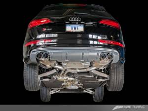 AWE Tuning Audi 8R SQ5 Touring Edition Exhaust - Quad Outlet Chrome Silver Tips 3015-42052