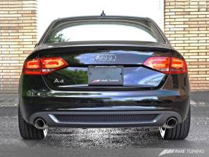 AWE Tuning - AWE Tuning Audi B8 A4 Touring Edition Exhaust - Dual Outlet Polished Silver Tips 3015-32030 - Image 2