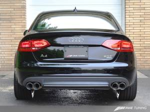 AWE Tuning - AWE Tuning Audi B8 A4 Touring Edition Exhaust - Quad Tip Polished Silver Tips 3015-42018 - Image 2