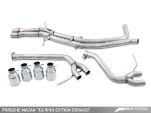 AWE Tuning - AWE Tuning Porsche Macan Touring Edition Exhaust System - Diamond Black 102mm Tips 3015-43072 - Image 2
