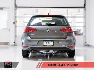 AWE Tuning - AWE Tuning VW MK7 Golf 1.8T Touring Edition Exhaust w/Chrome Silver Tips (90mm) 3015-22052 - Image 3