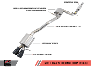 AWE Tuning - AWE Tuning Mk6 Jetta 2.5L Touring Edition Exhaust - Diamond Black Tips 3015-23052 - Image 1