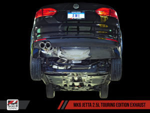 AWE Tuning - AWE Tuning Mk6 Jetta 2.5L Touring Edition Exhaust - Polished Silver Tips 3015-22060 - Image 2