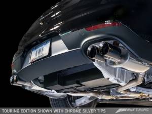AWE Tuning - AWE Tuning Panamera 2/4 Touring Edition Exhaust (2011-2013) - w/Chrome Silver Tips 3015-42060 - Image 3
