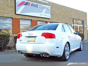 AWE Tuning - AWE Tuning Audi B7 S4 Track Edition Exhaust - Polished Silver Tips 3020-42010 - Image 1