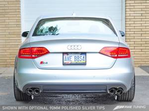 AWE Tuning - AWE Tuning Audi B8 / B8.5 S4 3.0T Track Edition Exhaust - Chrome Silver Tips (90mm) 3020-42020 - Image 3