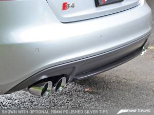 AWE Tuning - AWE Tuning Audi B8 / B8.5 S4 3.0T Track Edition Exhaust - Chrome Silver Tips (90mm) 3020-42020 - Image 4