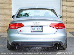 AWE Tuning - AWE Tuning Audi B8 / B8.5 S4 3.0T Track Edition Exhaust - Diamond Black Tips (90mm) 3020-43020 - Image 3