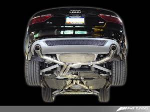 AWE Tuning - AWE Tuning Audi B8 A5 3.2L Track Edition Exhaust System - Dual 3.5in Diamond Black Tips 3020-33020 - Image 1