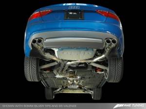 AWE Tuning - AWE Tuning Audi B8 A5 3.2L Track Edition Exhaust System - Quad 90mm Slash Cut Black Tips 3020-43012 - Image 2