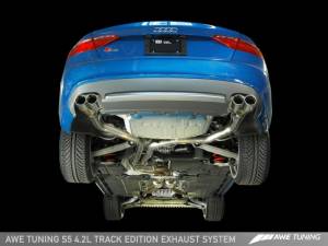 AWE Tuning - AWE Tuning Audi B8 S5 4.2L Track Edition Exhaust System - Polished Silver Tips 3020-42014 - Image 2