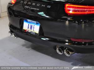 AWE Tuning - AWE Tuning 991 Carrera Performance Exhaust - Chrome Silver Tips 3015-32044 - Image 4
