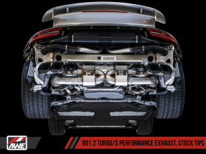 AWE Tuning - AWE Tuning Porsche 991.2 Turbo Performance Exhaust and High-Flow Cat Sections - For OE Tips 3015-41002 - Image 4